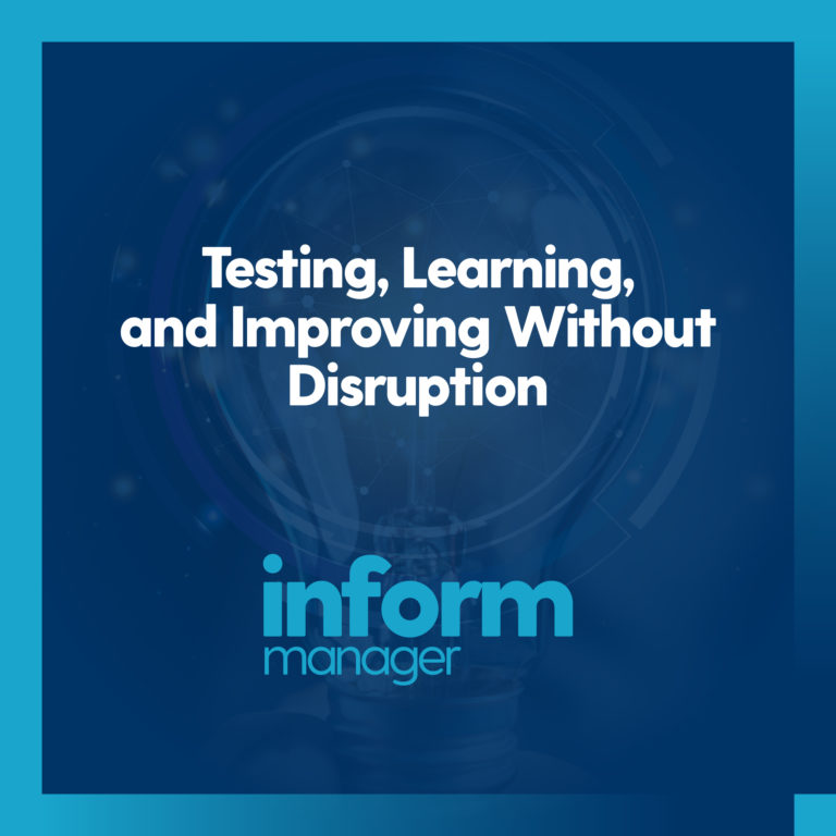 Testing, Learning, and Improving Without Disruption